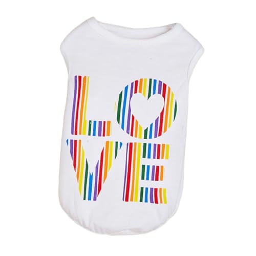 PEPLAYTAL Buntes Ärmelloses Katzen Welpen Shirt aus Hautfreundlichem Material Leichte Sommerkleidung für Kleine Hunde und Kätzchen Bequemes Schnelltrocknendes Outfit für Alltag und von PEPLAYTAL
