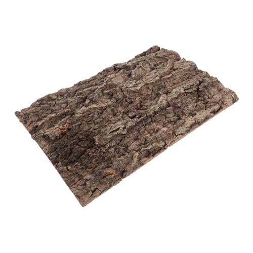 PEPLAYTAL Dekobrett Aus Rinde Kletterwand Aquarium Höhle Reptilienunterlage Künstliche Felsen Für Aquarien Korkmatte Für Eidechsenbecken Kriechender Gecko Korkenrinde Hölzern Coffee von PEPLAYTAL