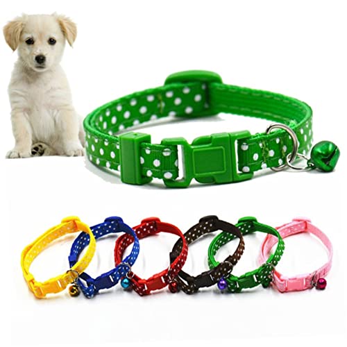 PEPLAYTAL Dots Hundeglockenhalsband für Kleine und Katzen mit Glöckchen Grün Verstellbares Leichtes und Langlebiges Haustierzubehör für Weihnachten PEPLAYTAL Dots Hundeglockenhalsband für Kleine und Katzen mit Glöckchen Grün Verstellbares Leichtes und Langlebiges Haustierzubehör für Weihnachten von PEPLAYTAL