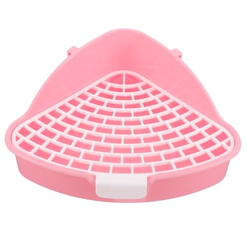PEPLAYTAL Dreieckige Kaninchen Toilette mit Spritzschutz Platzsparend für Ecken Abnehmbar und Leicht zu Reinigen Geeignet für Kaninchen Hamster Meerschweinchen und Kleine Haustiere von PEPLAYTAL