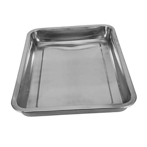 PEPLAYTAL Edelstahl Vogelbadewanne für Tauben und Papageien Tiefes Becken Langlebige Reinigungsschale für Käfig Rostfrei Sicherer Badespaß Pflegeleicht und Hygienisch von PEPLAYTAL