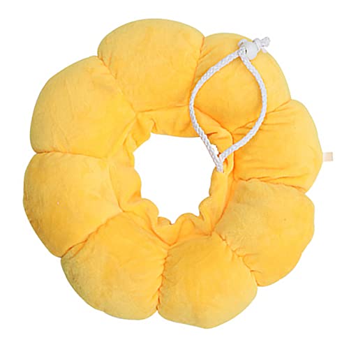 PEPLAYTAL Elisabeth Kreis Kragen Katze mit Katzenhalsband Schild Wunden wundheilung pet Supplies Verletzung Halskonus für die Genesung von Katzen und Kätzchen Katze PP Baumwolle Yellow von PEPLAYTAL