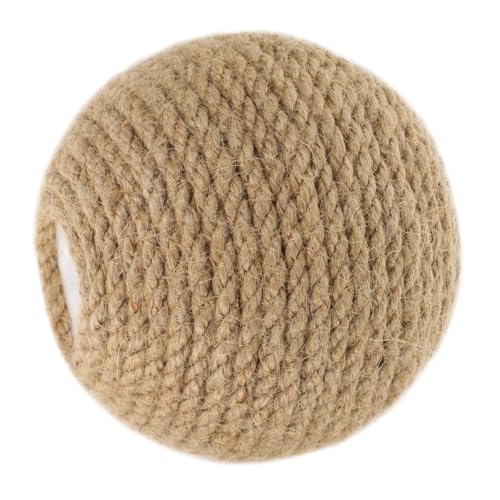 PEPLAYTAL Ersatzball für Katzenklettergerüst Katzen interaktives katzenspielzeug langlebiges Katzenspielzeug Katzenkratzer für Katzenbälle Haustierbälle Sisal Light Brown von PEPLAYTAL