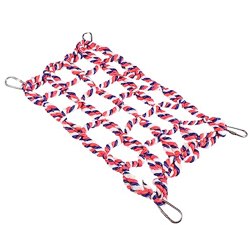 PEPLAYTAL Farbiges Kletternetz für Vögel und Kleintiere Beißfestes Umweltfreundliches Seilnetz mit Schaukel Design Fördert Kletterspaß und Bewegung Geeignet für Papageien Hamster Frettchen PEPLAYTAL Farbiges Kletternetz für Vögel und Kleintiere Beißfestes Umweltfreundliches Seilnetz mit Schaukel Design Fördert Kletterspaß und Bewegung Geeignet für Papageien Hamster Frettchen von PEPLAYTAL