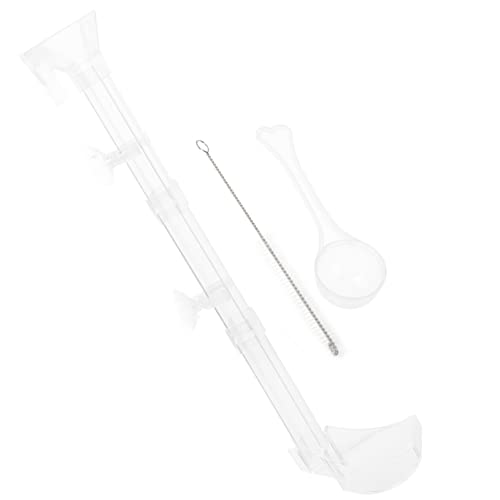 PEPLAYTAL Fisch-Feeder Aquarium Tank Automatischer Fischfutterautomat Futterspender Fütterung Flocken Für Garnelen-futterrohr Und Platte Garnelenfuttergerichte Feederrohr Transparent Plastik von PEPLAYTAL