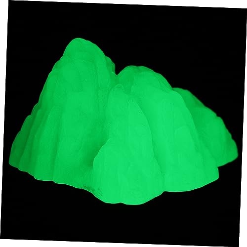 PEPLAYTAL Fluoreszierende Steingartenlandschaft Dekorationen für Aquarien groß naturdeko Nachtleuchtende Dekoration Steingartenstatue zarter Steingartendekor Plastik Light Green von PEPLAYTAL