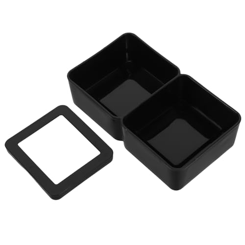 PEPLAYTAL Futterbecken Für Reptilien Wasserschale Für Reptilienbecken Zubehör Für Geckobecken Wassernapf Für Reptilien Reptilienschalen Gecko Food Bowl Zubehör Für Reptilien Black Abs von PEPLAYTAL