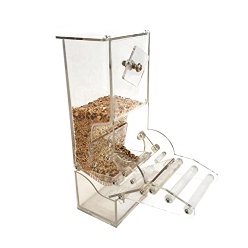 PEPLAYTAL Futterbox für Papageien mit Verstellbarer Futtergeschwindigkeit Automatische Vogelfutterspender Box Geeignet für Kleine Vögel Einfache und Am Käfig von PEPLAYTAL