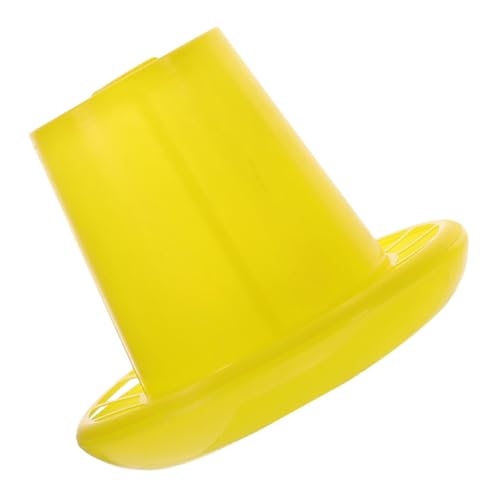 PEPLAYTAL Futtereimer Hühnerfutter Geflügelfutter Küken Füttern Anti-Spritzer-futtertröge Futternutschale Füttern Futternapf Futtermittel Automatische Kükenfütterung Yellow Plastik von PEPLAYTAL