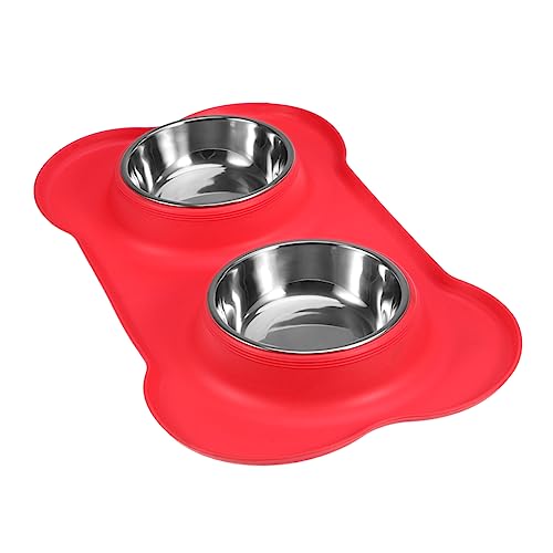 PEPLAYTAL Futternapf Für Hunde Futternäpfe Für Haustiere Silikonnapf Für Haustiere Silikonnapf Für Hunde Rot von PEPLAYTAL