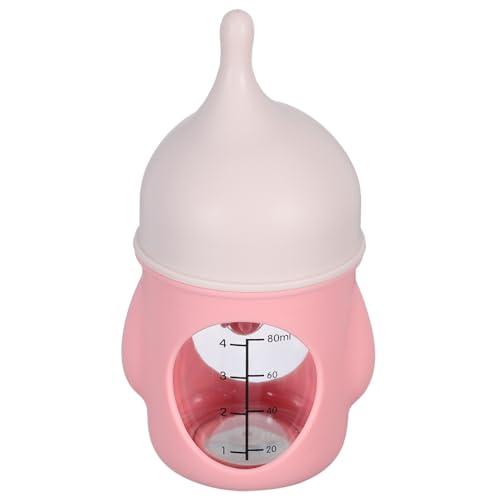 PEPLAYTAL Futternapf für Haustiere Wiederverwendbar Leicht Tragbar Flexibles Material Fließkontrolliert für Welpen Kätzchen Neugeborene Geeignet Hygienisch Einfach zu Reinigen Rosa von PEPLAYTAL