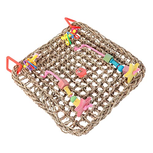 PEPLAYTAL Papageienspielzeug Sittich- Und Nymphensittichspielzeug Vogel-backenzahnspielzeug Papageien-kauspielzeug Haken Vogelkäfig-zubehör 18 X 18 von PEPLAYTAL