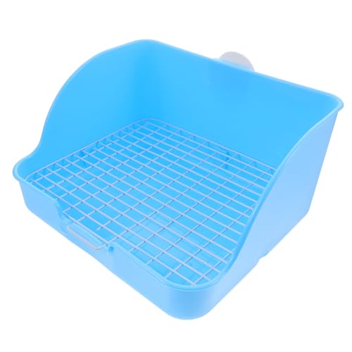 PEPLAYTAL Große Kaninchen Toilette aus Robustem PP mit Wanddesign Auslaufsicher Umweltfreundlich und Tragbar für Innenräume und Garten zur Sauberkeit und Gewohnheitsbildung bei Kaninchen von PEPLAYTAL