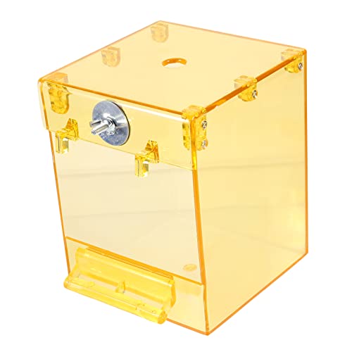PEPLAYTAL Hängende Vogelbadewanne für Käfige Transparente Duschbox für Papageien und Wellensittiche kein Auslaufen für Wasser und Sandbäder Käfigzubehör Goldfarbe PEPLAYTAL Hängende Vogelbadewanne für Käfige Transparente Duschbox für Papageien und Wellensittiche kein Auslaufen für Wasser und Sandbäder Käfigzubehör Goldfarbe von PEPLAYTAL