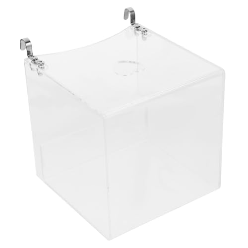 PEPLAYTAL Hängendes Vogelbad für Kleine Papageien Transparente Badewanne für Wellensittiche und Kanarienvögel für Vogelkäfige Vielseitig Nutzbar als Futterbox Komfortable von PEPLAYTAL