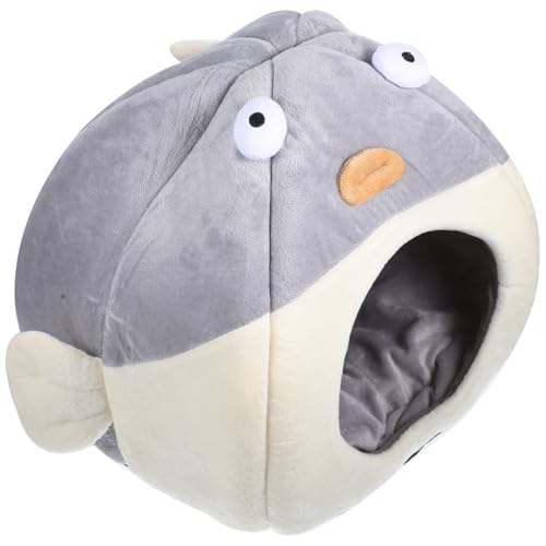 PEPLAYTAL Halbgeschlossenes Katzenbett Fluffiges Pet Nest für Katzen und Kleine Hunde Wärmendes Weiches Katzenkissen Geeignet für Wohnzimmer und Schlafzimmer Kuscheliges Schlafsofa für von PEPLAYTAL