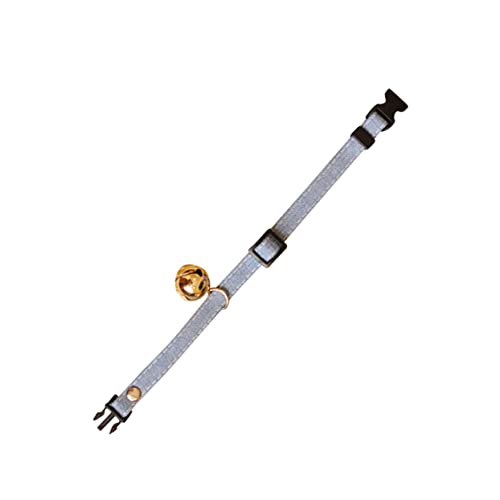 PEPLAYTAL Halskette mit Katzenglocke hundekragen hundehalstuch katzenhalsbänder katzenhalsband hundehalsbänder Schnalle Hund Halskette Gold Verstellbarer PU-Kragen Halsband für Haustier Blue von PEPLAYTAL