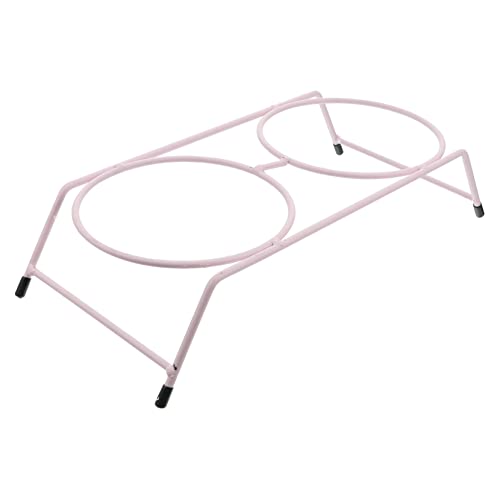 PEPLAYTAL Halter für Katzennapf hohe Katzennapfhalterung ordentlicher Heben Haustier Party katzenfutter Futternapf für Katzen Kätzchen Schüsselständer Fressnapf für Katzen Schmiedeeisen Rosa von PEPLAYTAL