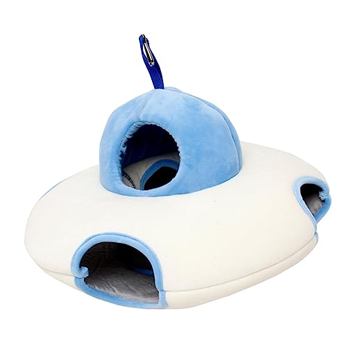 PEPLAYTAL Hamster Hängematte UFO Form Warmes Nest für Kleine Gemütliches Schlafhaus für Hamster Mäuse und Andere Kleintiere für Couch Auto oder Reisen von PEPLAYTAL