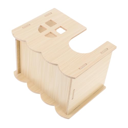 PEPLAYTAL Kleintier Holzversteck Für Hamster Praktisches Langlebiges Und Robustes Schlafhaus Für Kleine Haustiere Platzsparend Für Spiel Und Ruhezeiten Aus Hochwertigem Holz Gefertigt von PEPLAYTAL