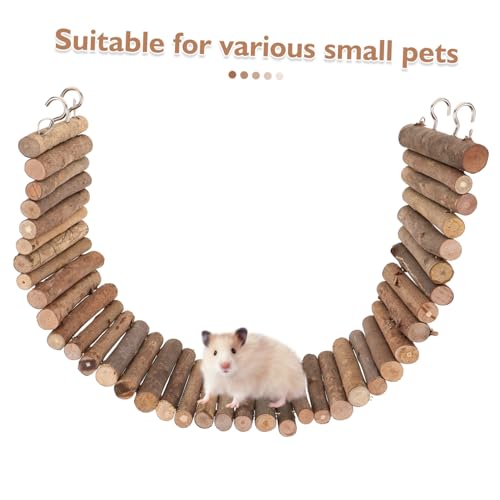 PEPLAYTAL Hamster Kletterleiter Holz Biegbar Hängebrücke Kleintier Plattform Leiter Tunnel für Rennmaus Chinchilla Meerschweinchen Aktivitätsbrücke Natürliche Holzoptik PEPLAYTAL Hamster Kletterleiter Holz Biegbar Hängebrücke Kleintier Plattform Leiter Tunnel für Rennmaus Chinchilla Meerschweinchen Aktivitätsbrücke Natürliche Holzoptik von PEPLAYTAL