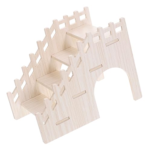 PEPLAYTAL Holz Hamster Leiter Kletterspielzeug für Hamster und Meerschweinchen und Dekoratives Haustierzubehör für Käfige und Spielplätze von PEPLAYTAL