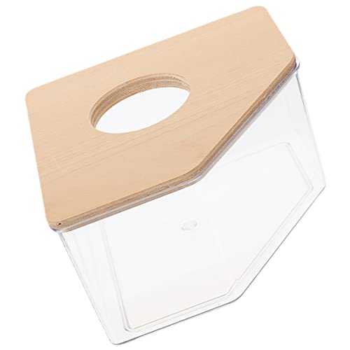 PEPLAYTAL Hamster Sandbad Box aus und Holz Transparentes Sandbad für Hamster Chinchilla Meerschweinchen Rennmäuse Langlebiger Sandbadbehälter für Kleine Haustiere von PEPLAYTAL