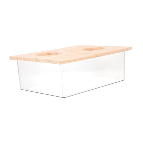 PEPLAYTAL Hamster Sandbad mit Deckel Transparente Sandbox für Kleintiere Hygienisch und Multifunktional als Toilette und Badewanne für Hamster und Chinchillas von PEPLAYTAL