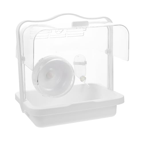 PEPLAYTAL Hamster Tragetasche Atmungsaktive Transportbox für Kleintiere Transparent und Tragbar für Ausflüge Reisen oder Camping für Hamster Meerschweinchen Zwerghamster von PEPLAYTAL