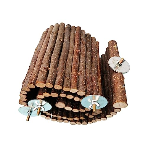 PEPLAYTAL Holz Kletterleiter Für Kleintiere Spielbrücke Für Hamster Und Meerschweinchen Kau-Spielzeug Aus Naturholz Einfacher Zugang Und Spielplatz Für Haustiere von PEPLAYTAL