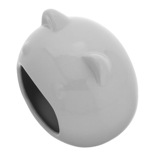 PEPLAYTAL Hamster-porzellanest Hamsterhäuser Und Verstecke Hamster Verstecken Kleines Hamsterhaus Hamsterschutzhaus Hamster-Chinchilla-Nest Hamsternest Versteckbett Für Hamster Grey Keramik von PEPLAYTAL