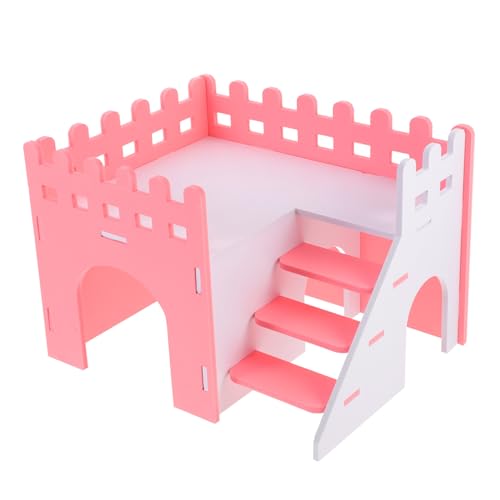 PEPLAYTAL Hamsterhaus Doppelstock PVC Kleintier Versteck mit Rampe Komfortable Villa für Zwerghamster Meerschweinchen Spielhaus Robust Sicher Geräumig von PEPLAYTAL
