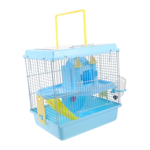 PEPLAYTAL Hamsterkäfig Premium Schloss mit Wasserflasche und Laufrad Mehrstöckiges Kleintiergehege mit Rutsche Tragbarer Spielkäfig für Zwerghamster und Kleine Mäuse Einfach zu Reinigen und PEPLAYTAL Hamsterkäfig Premium Schloss mit Wasserflasche und Laufrad Mehrstöckiges Kleintiergehege mit Rutsche Tragbarer Spielkäfig für Zwerghamster und Kleine Mäuse Einfach zu Reinigen und von PEPLAYTAL