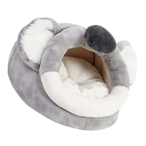 PEPLAYTAL Hamsternest Klein Bett Meerschweinchen Höhle Verstecke Tunnel Plüsch Hamster -versteck Für Hamster Igel Winternest Hamster Warmes Nest Flanell Grey von PEPLAYTAL