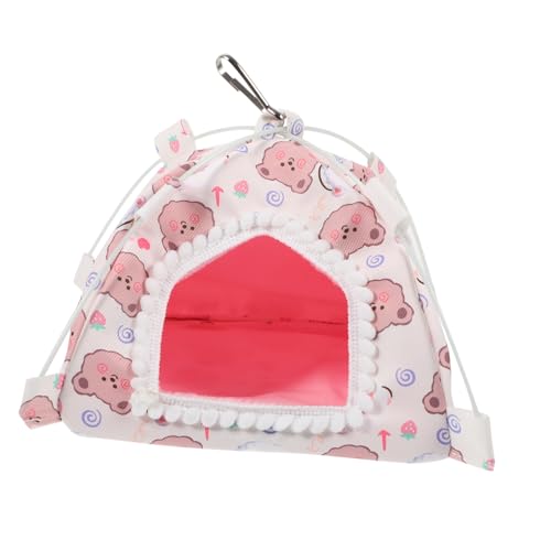 PEPLAYTAL Hamsterzeltnest hamsterbett tierzelt Hamster Schlafplatz Kleintierhausbett haustierbett erhöht Meerschweinchen Rennmaus Vlies entzückendes Rattenversteck Hamsterkäfig Flanell Rosa von PEPLAYTAL