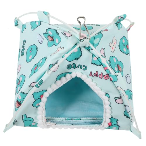PEPLAYTAL Hamsterzeltnest hamsterbett tierzelt Kleintier Versteck Hamster Schlafhaus haustiersofa Haustiere meerschweinchen Bett dekoratives Hamsterzelt Hamsterkäfig Segeltuch Light Green von PEPLAYTAL