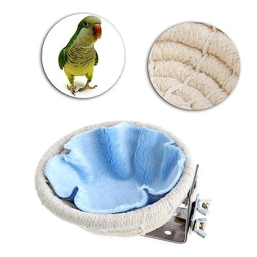 PEPLAYTAL Handgefertigtes Baumwoll Seil Vogel Nest für Kleine Papageien Zuchtkasten für Brutstätte Vogelhöhle für Wellensittiche Nymphensittiche Liebesvögel Kleine Zufällige von PEPLAYTAL