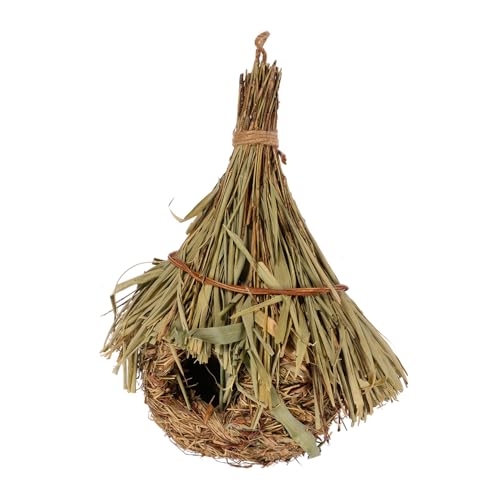 PEPLAYTAL Handgefertigtes Vogelnest aus Natürlichem Gras Hängendes Vogelhaus für Kleine Vögel Langlebig und Sicher Geeignet für Kanarienvögel Papageien und Gartenvögel Dekoratives von PEPLAYTAL