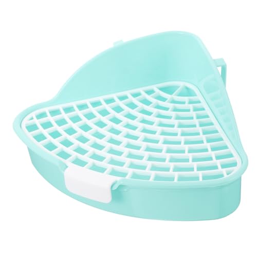 PEPLAYTAL Hasen-katzentoilette Hasenkäfig-Toilette Kaninchen Hund Kindertöpfchen, Urinaltoilette Haustier-toiletten-töpfchen-Trainer Haustier-kit Ratte Katzenstreu Wurf Plastik Sky-Blue von PEPLAYTAL