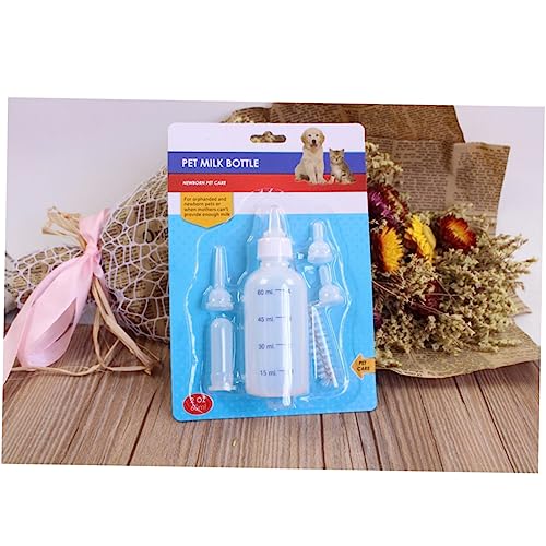 PEPLAYTAL Haustier Flaschenset für Welpen und Kätzchen Lebensmittelechte Aufzuchtflasche mit Reinigungsbürste für Fütterung von Neugeborenen Tieren Sicher PEPLAYTAL Haustier Flaschenset für Welpen und Kätzchen Lebensmittelechte Aufzuchtflasche mit Reinigungsbürste für Fütterung von Neugeborenen Tieren Sicher von PEPLAYTAL