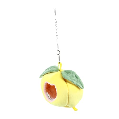 PEPLAYTAL Haustier-Frucht-Baumwollnest Bettwäsche klein Schlafen Vlies ausgestopft Hamster Schlafnest Baumwoll Hamster Nest Hamster Baumwollbett Hamsterbett Hamsterkäfig Baumwolle Yellow von PEPLAYTAL