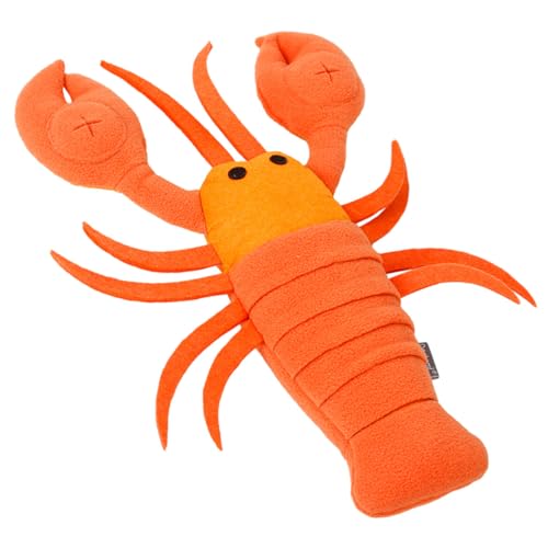 PEPLAYTAL Haustier Kauspielzeug Cartoon Hummer für Interaktive Fütterung Bissfestes Schnüffelspielzeug zur Stressbewältigung für Kleine und Mittelgroße aus Langlebigem Material von PEPLAYTAL