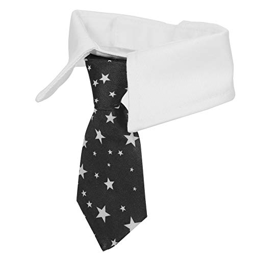 PEPLAYTAL Haustier Krawatte pet Supplies haustierbedarf Hundekrawatte Hundezubehör Haustierkostümzubehör Schild einstellbar Party Haustierkrawatte Haustier-Krawatte Polyester Baumwolle Black von PEPLAYTAL