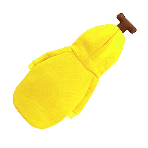 PEPLAYTAL Haustier-Pullover tierkostüme hundemantel Dog Clothes Haustierpullover Haustiermode Dog Coat Hunde-Hoodie Kleidung für Obsthunde Hundezubehör Wärmekostüm für Hunde Polyester Yellow von PEPLAYTAL