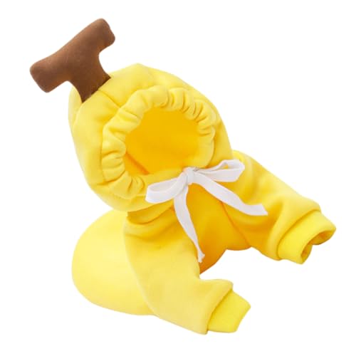 PEPLAYTAL Haustier-Pullover tierkostüme hundemantel Haustierschutzkleidung Haustierwinterkleidung Haustierpullover Dog Coat Herbst-Hunde-Hoodie geschmeidige Haustierkleidung Polyester Yellow von PEPLAYTAL
