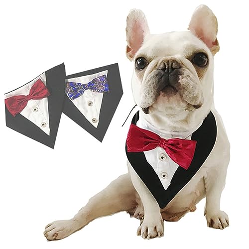 PEPLAYTAL Hundehalsband Mit Rotem Bowknot Verstellbares Hundetuch Aus Süßes Dreieckstuch Für Hunde Und Welpen Für Partys Und Besondere Anlässe PEPLAYTAL Hundehalsband Mit Rotem Bowknot Verstellbares Hundetuch Aus Süßes Dreieckstuch Für Hunde Und Welpen Für Partys Und Besondere Anlässe von PEPLAYTAL