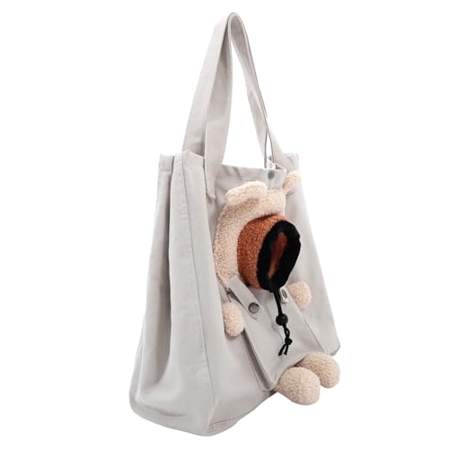 PEPLAYTAL Haustier Tragetasche aus Atmungsaktivem für Kleine und Katzen Transporttasche mit Schultergurt für Reisen und Outdoor Aktivitäten von PEPLAYTAL