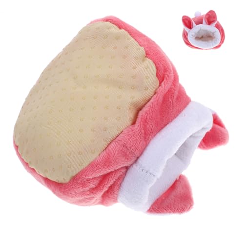 PEPLAYTAL Haustier warmes Bett haustierbett pet Bed Kleintierbett Kleintierkorb Kleintierhöhle Wurf Katzenpflege-Hängematte Käfige Rattenstreu Hund Hamster Winterbett kleines Tierbett Rosa von PEPLAYTAL