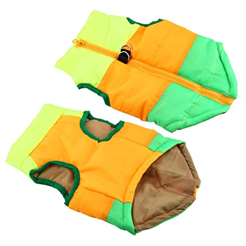 PEPLAYTAL Haustierbedarf Hund Klein Pfote Kleidung Wasserdicht Welpe Weste Undurchlässig Orange Warmer Haustiermantel von PEPLAYTAL