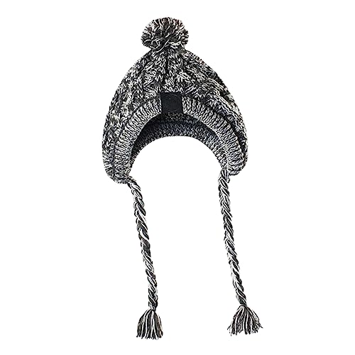PEPLAYTAL Haustierhaube Hund Haustiere Haustier Hut Haustier Wintergeschenk Winter Warme Haustiermütze Winterhut Acryl Grey von PEPLAYTAL